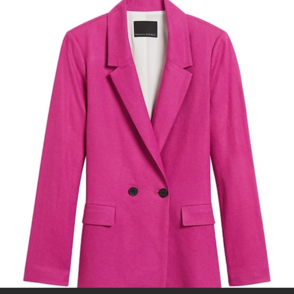 Banana Republic Boyfriend Fit Linen-blend Blazer